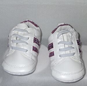 White and Pink Baby Walker Shoes